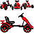 Carrinho Eletrico Bang Toys Mini Kart GO Vermelho 6V Controle - Imagem 2