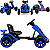 Carrinho Eletrico Bang Toys Mini Kart GO Azul  6V Controle - Imagem 3