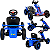 Carrinho Eletrico Bang Toys Mini Kart GO Azul  6V Controle - Imagem 2