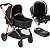 Carrinho com Bebe Materna Preto Base Burigotto Revert 22 Preto Cobre - Imagem 1
