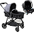 Carrinho Bebe Materna Preto Burigotto Reversivel Revert 22 Gris - Imagem 1