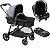 Carrinho com Bebe Materna Preto Base Burigotto Revert 22 Gris - Imagem 1