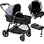 Carrinho com Bebe Materna Preto Base ISOFIX Burigotto Revert 22 Gris - Imagem 1