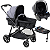 Carrinho com Bebe Materna Base ISOFIX Burigotto Revert 22 Gris - Imagem 1