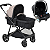 Carrinho Bebe Materna Preto Burigotto Reversivel Revert 22 Capuccino - Imagem 1