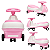 Carrinho Eletrico de Rolimã Bang Toys Swing Car Flow Rosa 12V - Imagem 2
