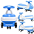 Carrinho Eletrico de Rolimã Bang Toys Swing Car Flow Azul 12V - Imagem 2