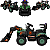 Trator Eletrico Bang Toys Escavadeira Hammer Verde 12V Controle - Imagem 3