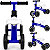 Bicicleta de Equilibrio 4 Rodas Sem Pedal Bang Toys Balance Azul - Imagem 2