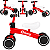 Bicicleta de Equilibrio 4 Rodas Sem Pedal Bang Toys Balance Vermelho - Imagem 2