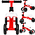 Bicicleta de Equilibrio 4 Rodas Sem Pedal Bang Toys Balance Vermelho - Imagem 3