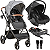 Carrinho Bebe Kiddo Cosmos Bebe Conforto Base Isofix Grafite - Imagem 1