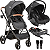 Carrinho Moises Bebe Conforto e Base Isofix Colinho Kiddo Cosmos Preto - Imagem 1