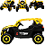 Quadriciclo Eletrico Infantil Zippy Utv Adventure Amarelo 12V Controle - Imagem 3