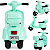 Triciclo Scooter Eletrico Infantil Bang Toys Lola Verde 6V - Imagem 3