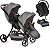 Carrinho para Gêmeos com Bebê Cocoon e Base Galzerano Nix Duo Grafite - Imagem 1