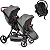 Carrinho para Gêmeos com Bebê Conforto Cocoon Galzerano Nix Duo Grafite - Imagem 1