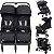Carrinho de Bebe para Gemeos Passeio Burigotto New Twingo Black - Imagem 2