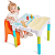 Mesa Didática Infantil Com Cadeira E Divisórias Multi Atividades - Imagem 1