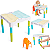 Mesa Didática Infantil Com Cadeira E Divisórias Multi Atividades - Imagem 2