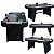 Mesa Air Game Hockey Importway Preta Com Placar Eletrônico - Imagem 2
