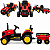 Trator Elétrico Infantil Zippy Toys Compact com Carreta Vermelho 12V - Imagem 3