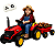 Trator Elétrico Infantil Zippy Toys Compact com Carreta Vermelho 12V - Imagem 1