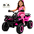 Quadriciclo Elétrico Zippy Toys ATV Robust 4x4 Off Road Rosa 12V - Imagem 1