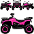 Quadriciclo Elétrico Zippy Toys ATV Robust 4x4 Off Road Rosa 12V - Imagem 3