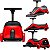 Carrinho Elétrico Aspirador de Pó Bang Toys Mini Flow Vermelho 12V - Imagem 2