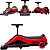 Carrinho Elétrico Aspirador de Pó Bang Toys Mini Flow Vermelho 12V - Imagem 3