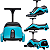 Carrinho Elétrico Aspirador de Pó Bang Toys Mini Flow Azul 12V - Imagem 2