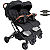 Carrinho para Gemeos Duplo Compacto Kiddo Sprint III Preto - Imagem 1
