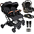 Carrinho para Gemeos com Bebe Conforto Base Kiddo Sprint III Preto - Imagem 1