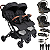 Carrinho Gemeos 2 Bebe Conforto 2 Base ISOFIX Kiddo Sprint III Preto - Imagem 1