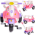 Carrinho de Passeio e Pedal Calesita Moto Duo Candy 2 Lugares - Imagem 2