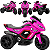 Moto Elétrica Infantil Biemme com LED e Som Jet Girl Rosa 6V - Imagem 3