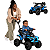 Carrinho de Passeio Bebê Bang Toys Pushbar Guide Azul com LED - Imagem 1