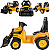 Trator Elétrico Infantil Bang Toys Mini Force Amarelo 6V - Imagem 3