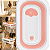 Banheira Dobravel Portatil para Bebe Compacta Galzerano Koa Rosa - Imagem 3
