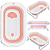 Banheira Dobravel Portatil para Bebe Compacta Galzerano Koa Rosa - Imagem 2