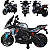 Moto Elétrica Infantil Com LED e Som Bang Toys Atlas Cinza 12V - Imagem 3