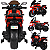 Moto Elétrica Infantil Com LED e Som Bang Toys Atlas Vermelho 12V - Imagem 2