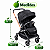 Carrinho de Bebe com Bebe Materna e Base Burigotto Twist Metal Cobre - Imagem 2