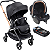 Carrinho de Bebe Bebe Materna Preto Cobre e Base Burigotto Twist Metal Cobre - Imagem 1
