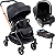 Carrinho de Bebe com Bebe Materna e Base ISOFIX Burigotto Twist Metal Cobre - Imagem 1
