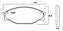 Pastilha Freio Jinbei Topic Dianteira Sistema Akebono 1025 SYL - Imagem 4