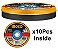 Jogo de discos de corte para metal 4.1/2” (115mm x 1,2mm x 22,2mm) 10pçs - mcd121155 - Imagem 1