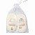 kit 2 Sapatinhos Bebê Recém Nascido 100% algodão com Pingente Folhado a Ouro - Baby Baby - UN - Off White e Azul - Imagem 3