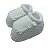 Sapatinho de Linha de Tricot para Bebê Branco - Imagem 1